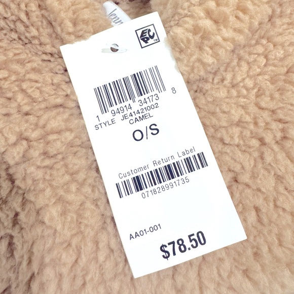 Jenni Women's Hooded Sherpa Pocket Poncho Sweater Kangaroo Pockets - One Size - Picture 2 of 2